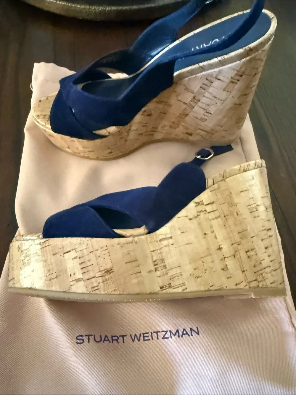 Stuart Weitzman Carmen Wedge Sandals BRAND new sz7 - Picture 11 of 11